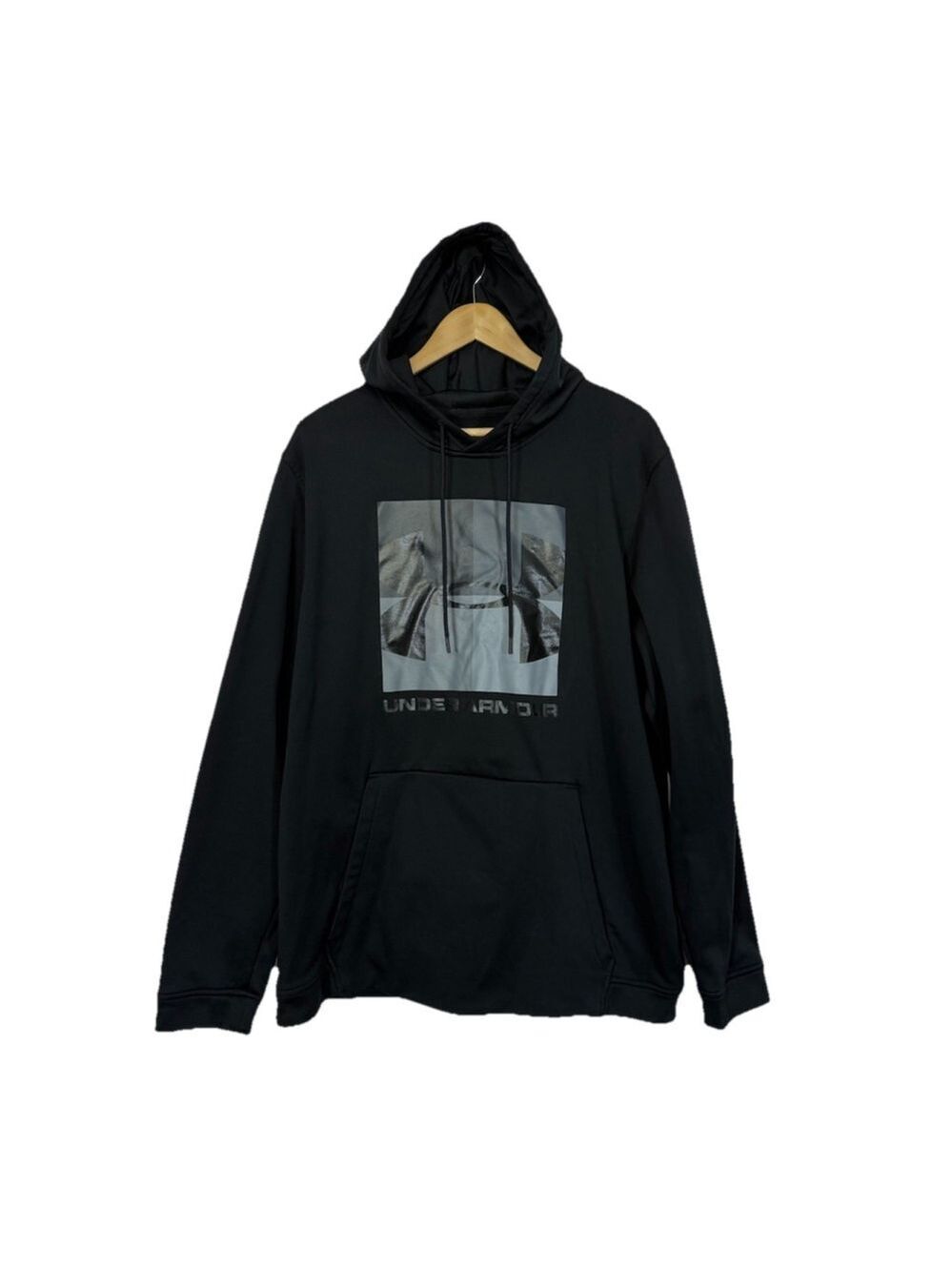 UNDER ARMOUR COLD GEAR MEN'S GRAPHIC HOODIE SWEATSHIRT 2XL Black Pullover Sports